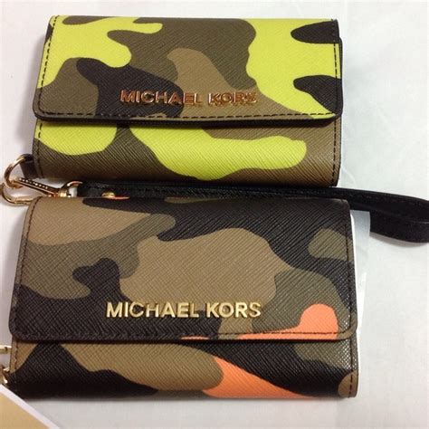 michael kors camouflage clutch|Michael Kors wristlets.